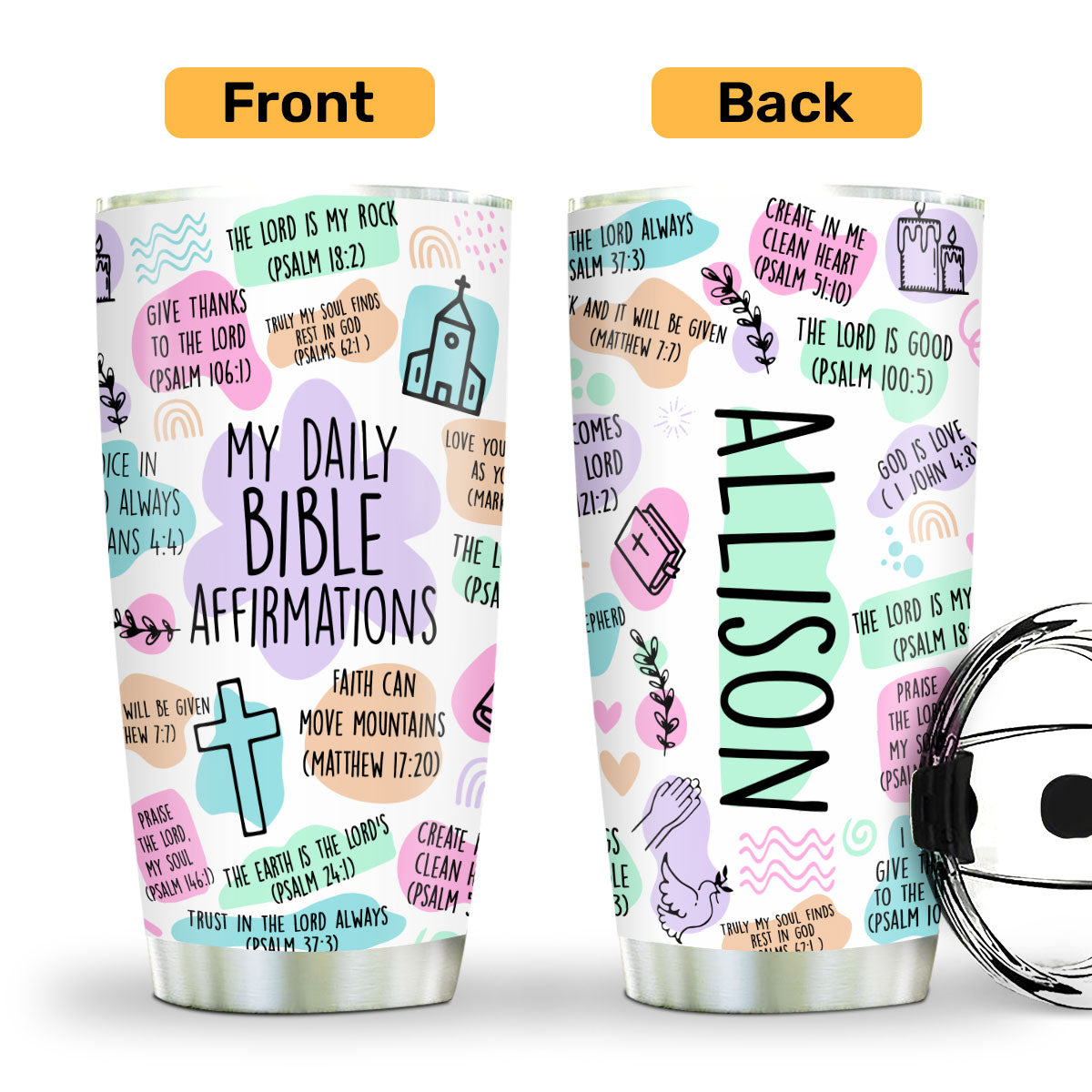My Daily Bible Affirmations - Custom Stainless Steel Tumbler