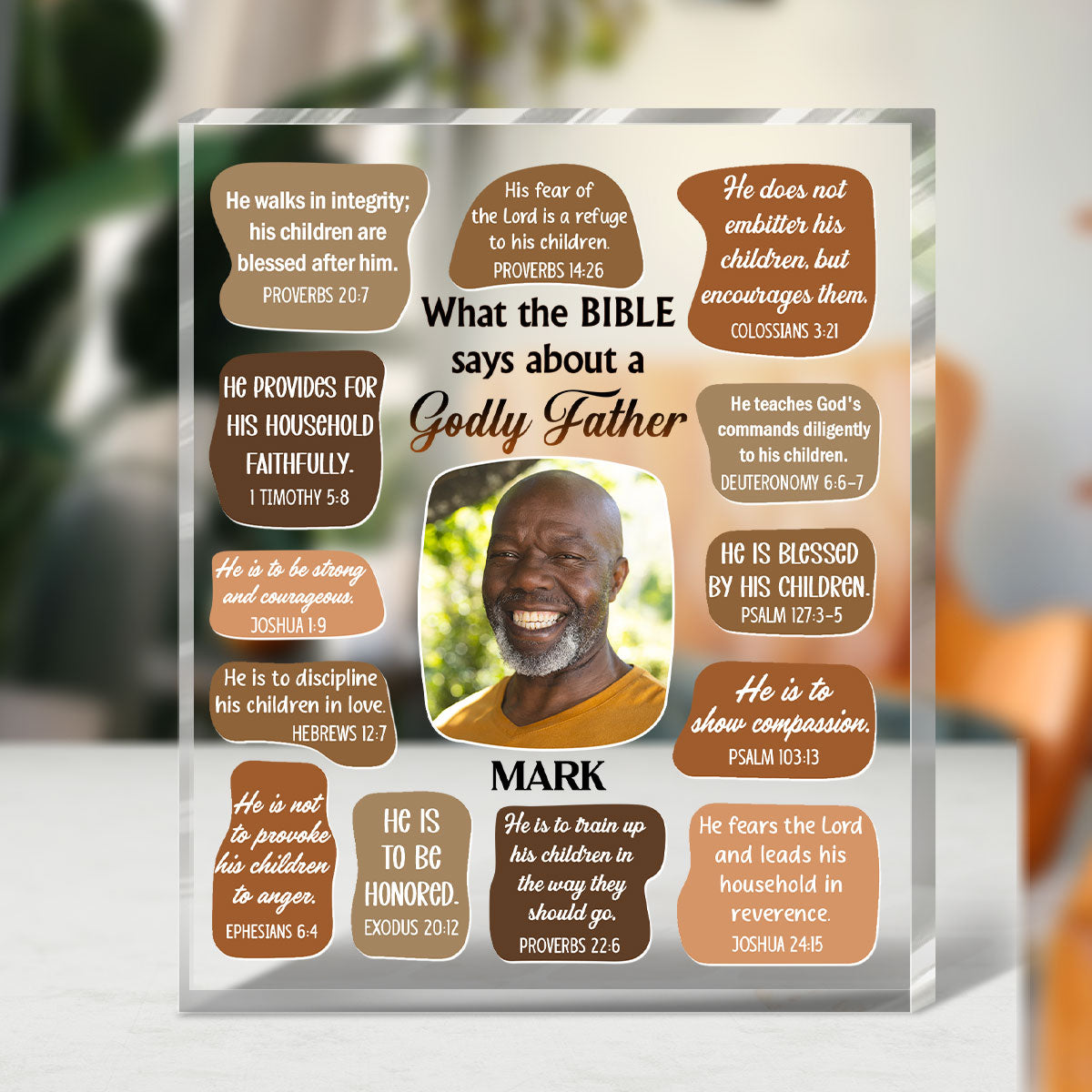 What The Bible Says About A Father - Personalized Acrylic Plaque
