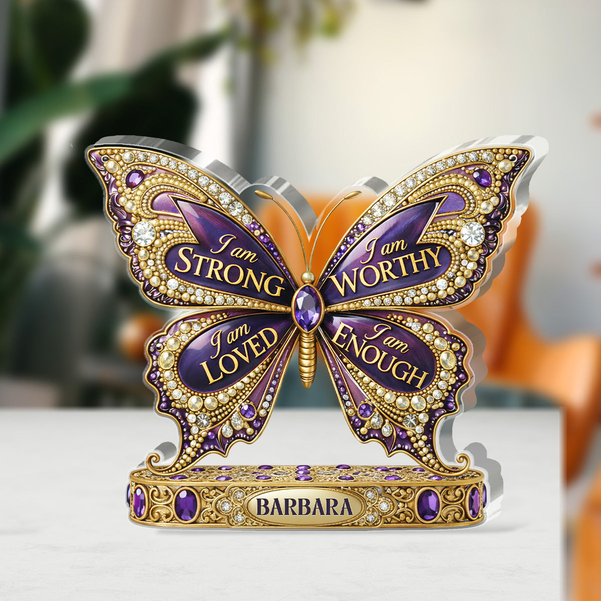 I Am Strong - Personalized Custom Shaped Acrylic Plaque