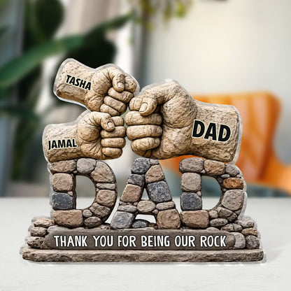 Plaque material and size view - Personalized Gift For Dad