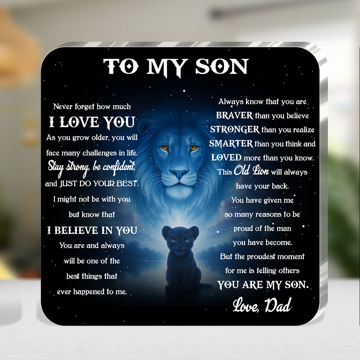 This Old Lion Always Has Your Back - Personalized Acrylic Plaque