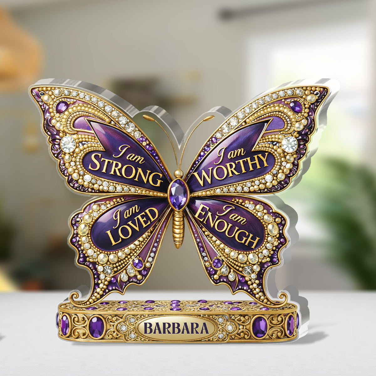 I Am Strong - Personalized Custom Shaped Acrylic Plaque