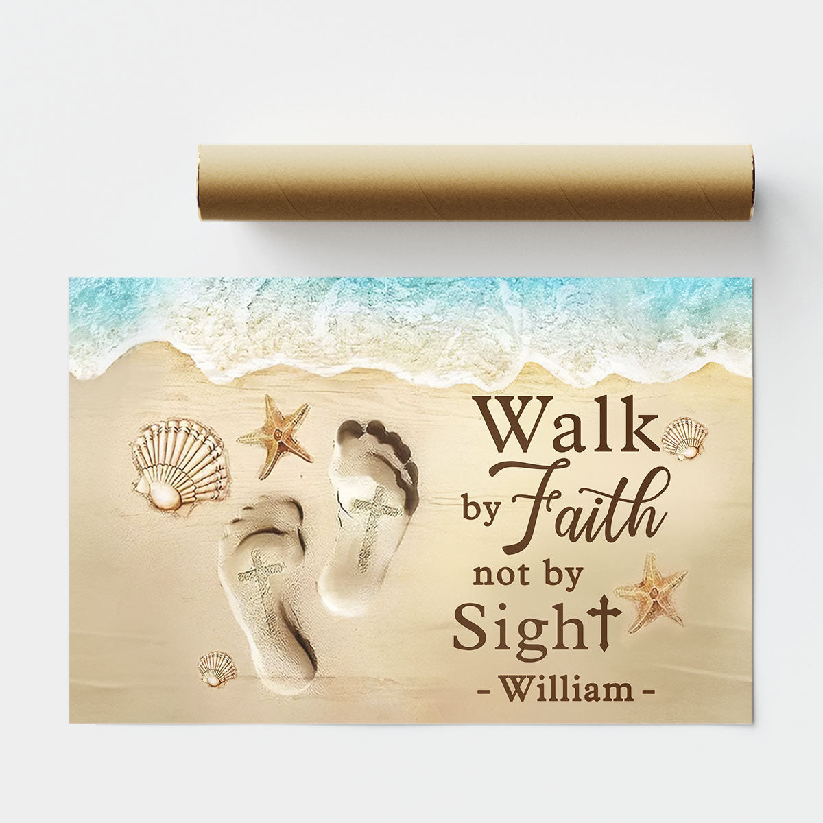 Walk By Faith Not Sight - Personalized Custom Inspirational Canvas / Poster