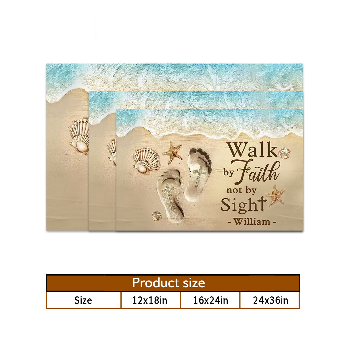 Walk By Faith Not Sight - Personalized Custom Inspirational Canvas / Poster