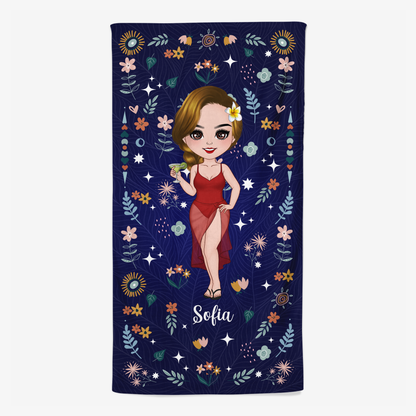 Personalized Name Beach Towel - Custom Gift for Her & Him
