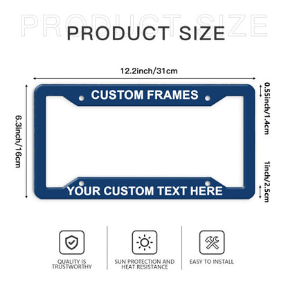 Laser Engraved No Decals Here - Personalized Custom Four-hole Aluminum License Plate Frame